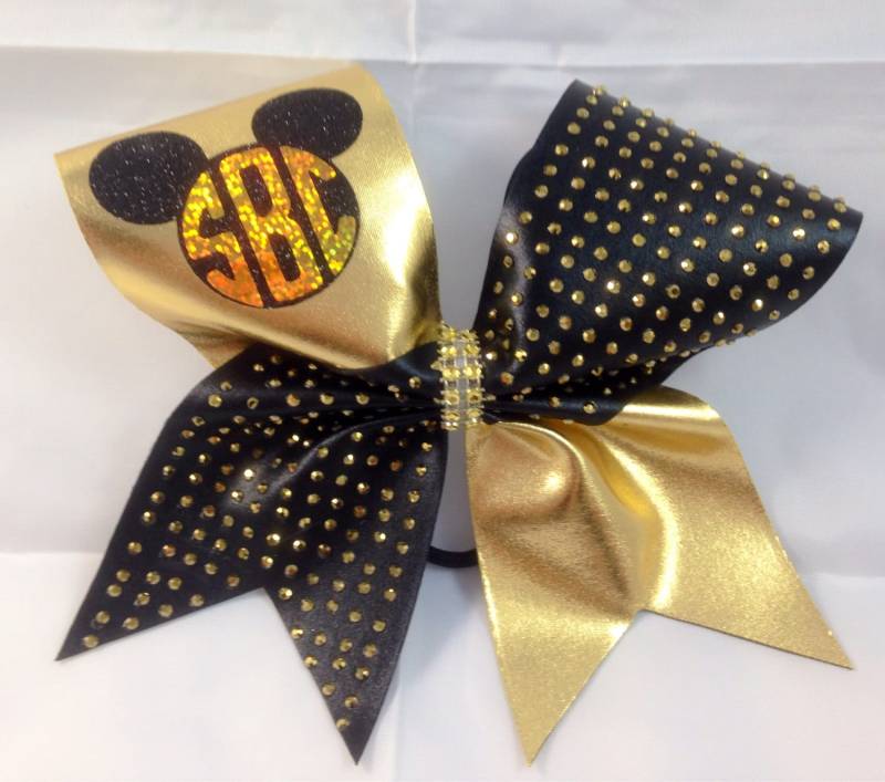 Runder Monogramm-Mäuseschleife von SarahsCheerBows