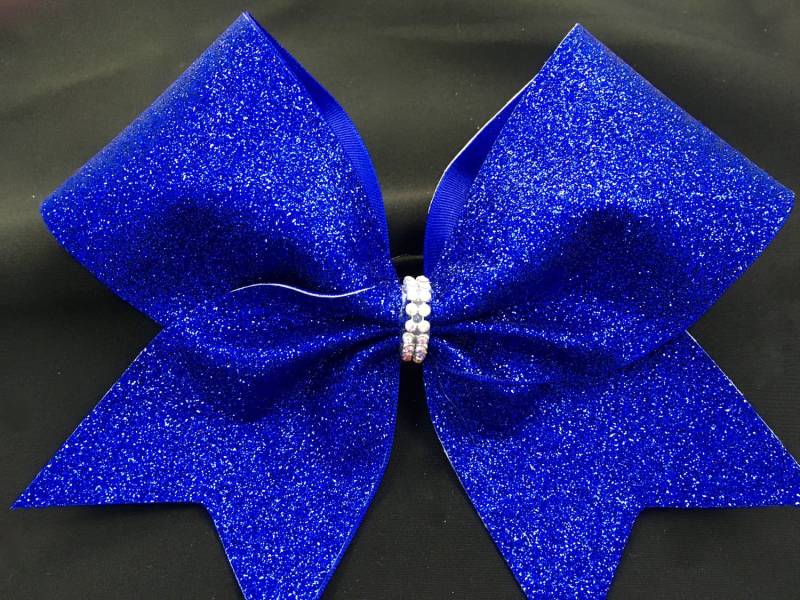 Super Glitter Schleife - Royalblau von SarahsCheerBows