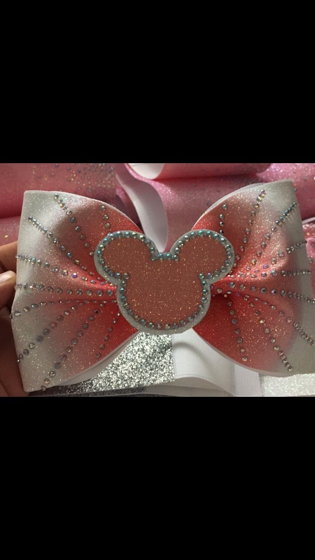 Tailless Ombre Schleife Mit 3D Muster in Der Mitte von SarahsCheerBows