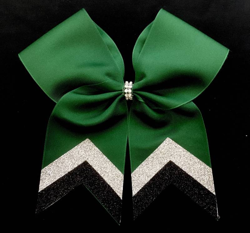 Waldgrüne Glitzerschleife von SarahsCheerBows