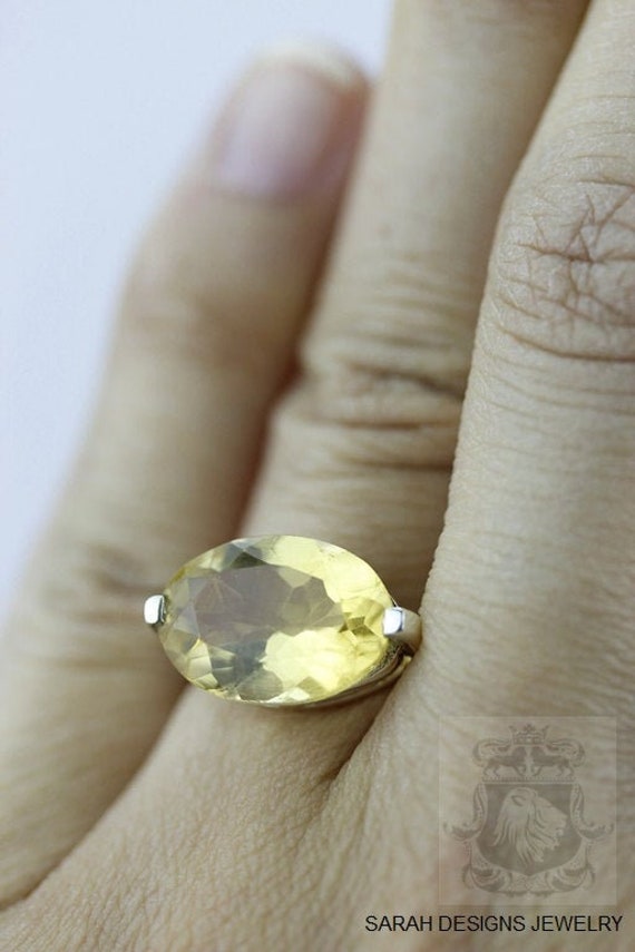 Größe 4.5 Oval Cut Citrin Fein 925 Sterling Silber Ring | Nickel Frei R336 von SarahsDesignJewelry