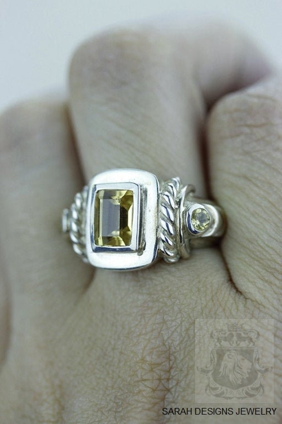 Größe 6.5 Citrin Fein 925 Sterling Silber Ring | Nickel Frei R915 von SarahsDesignJewelry