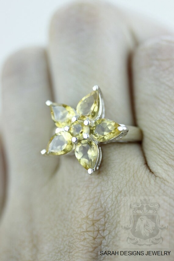 Größe 7 Stern Citrin Fein 925 Sterling Silber Ring | Nickel Frei R947 von SarahsDesignJewelry