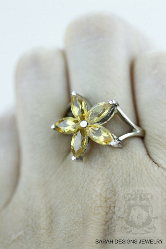 Größe 7.5 Citrin Fein 925 Sterling Silber Ring | Nickel Frei R957 von SarahsDesignJewelry