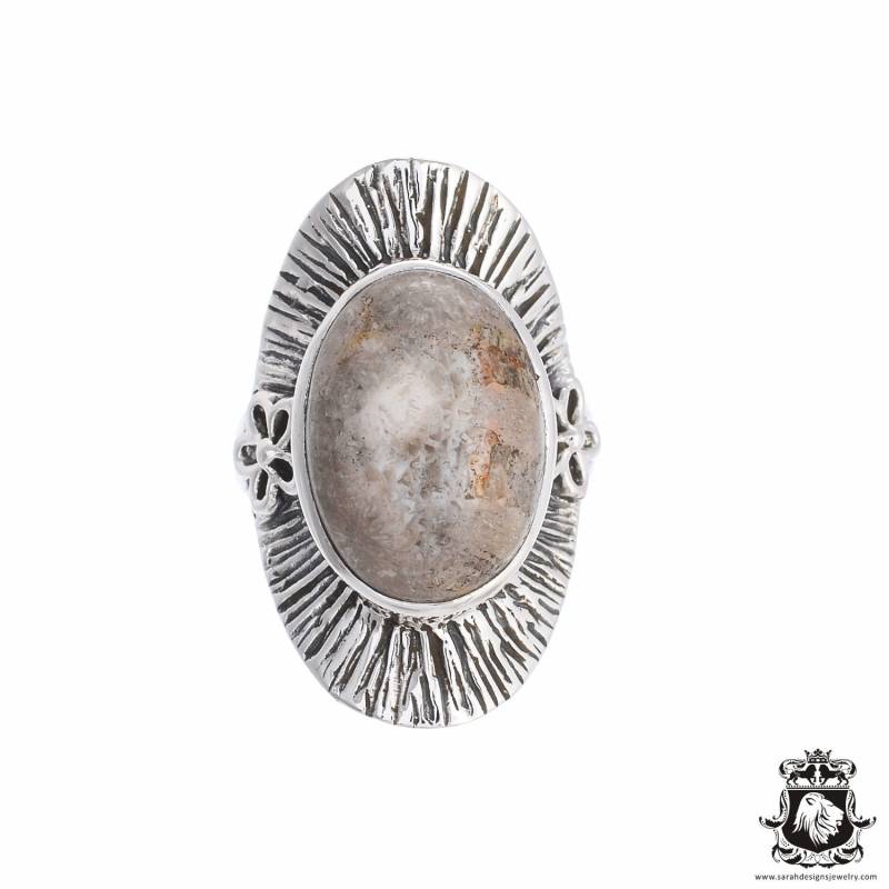Größe 8 Versteinerte Bali Koralle Filigraner Feiner 925 Sterling Silber Ring | Nickel Frei R2564 von SarahsDesignJewelry