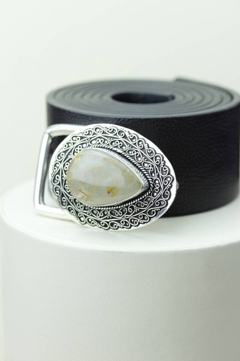 Rutilquarz Gürtelschnalle Geschenk Für Ihn von SarahsDesignJewelry