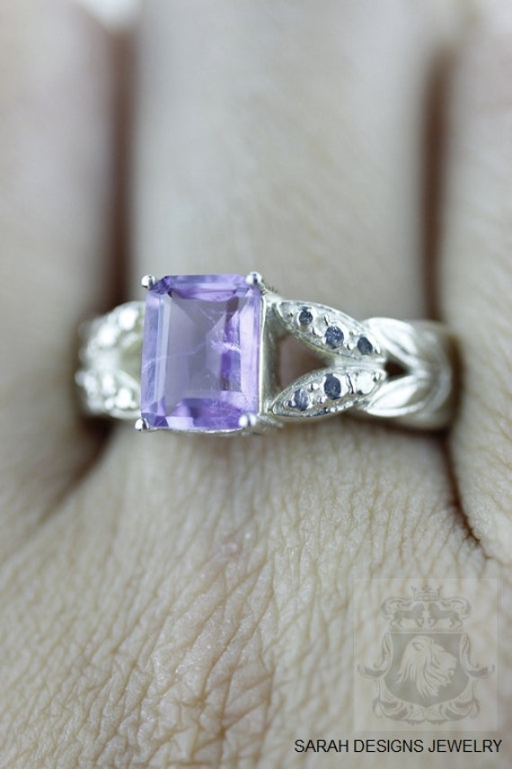 Size 7.5 Amethyst Fein 925 Sterling Silber Ring | Nickel Frei R583 von SarahsDesignJewelry