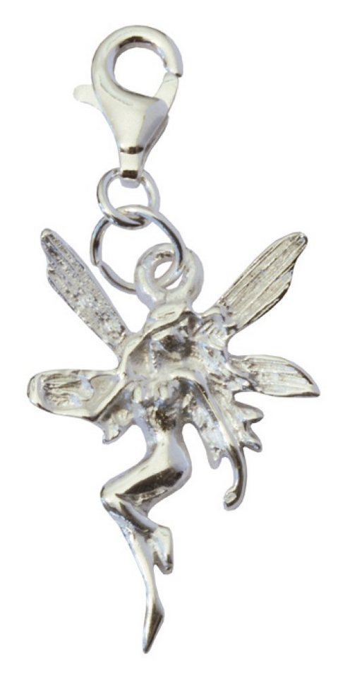 Saraswati Amulett Anhänger Karabiner "Elfe" Messing-versilbert 1,5cm von Saraswati