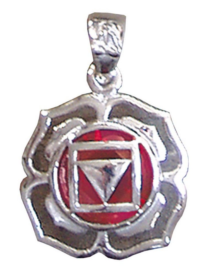 Saraswati Kettenanhänger Anhänger "Muladhara Chakra" Zirkon Silber 925 4,6g von Saraswati