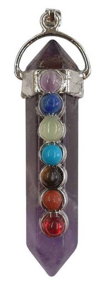 Saraswati Amulett Edelstein Anhänger "Amethyst" mit Chakrasteinen 5cm von Saraswati