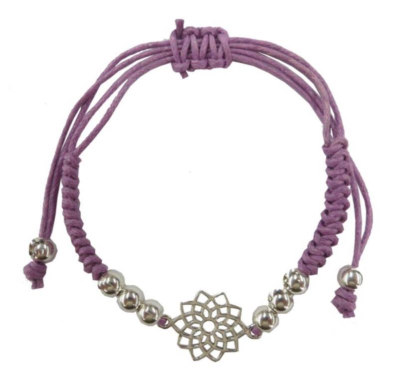 Saraswati Armband Armband "Sahasrara Chakra" violett 1,4cm Silber 925 mit verstellbarem von Saraswati