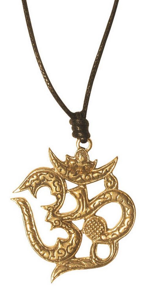 Saraswati Kette mit Anhänger Halskette "OM" Messing 5cm Saraswati Kette mit Anhänger Halskette "OM" Messing 5cm von Saraswati
