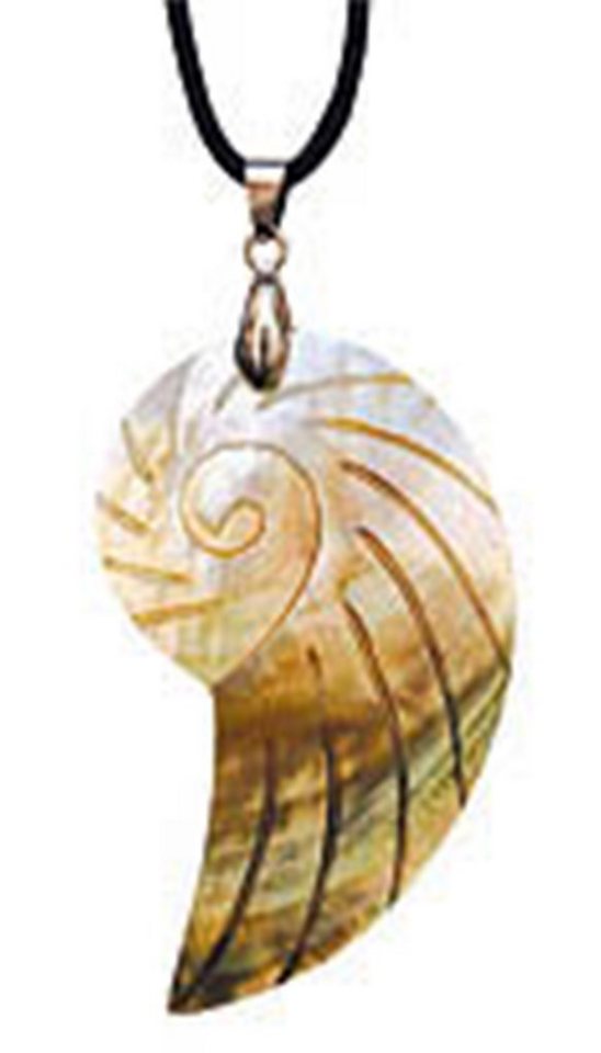 Saraswati Kette mit Anhänger Muschel - Halskette "Schnecke" 6cm von Saraswati