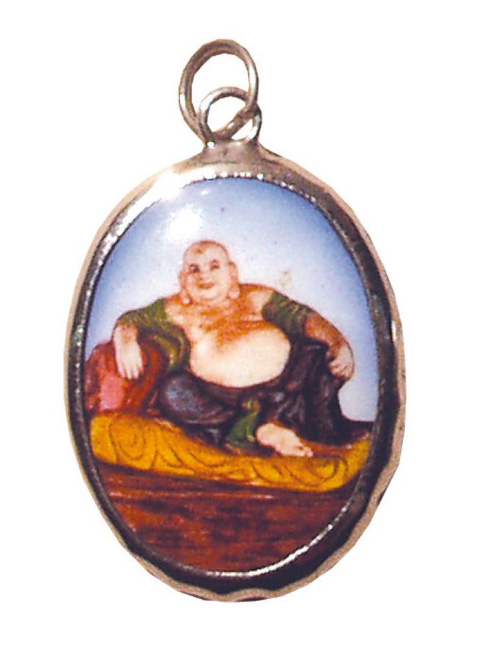 Saraswati Kette mit Anhänger Spiritanhänger "Happy Buddha" von Saraswati