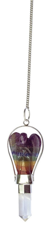 Saraswati Kette und Anhänger Set Pendel Engel Bergkristall (2x2,5cm) und BK Kegelspitze (ca.1x1,5cm) 2 von Saraswati