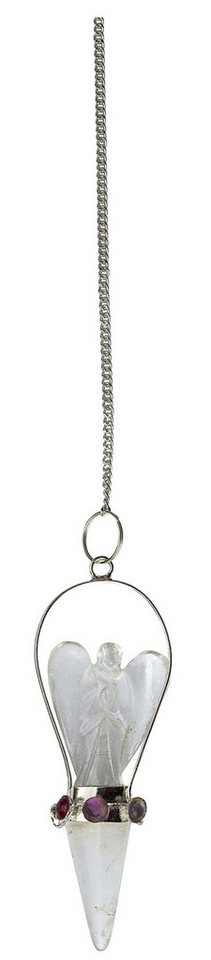 Saraswati Kette und Anhänger Set Pendel Engel Chakra (2x2,5cm), mit Bergkristallspitze (1x2cm) ca.2,5x6 von Saraswati