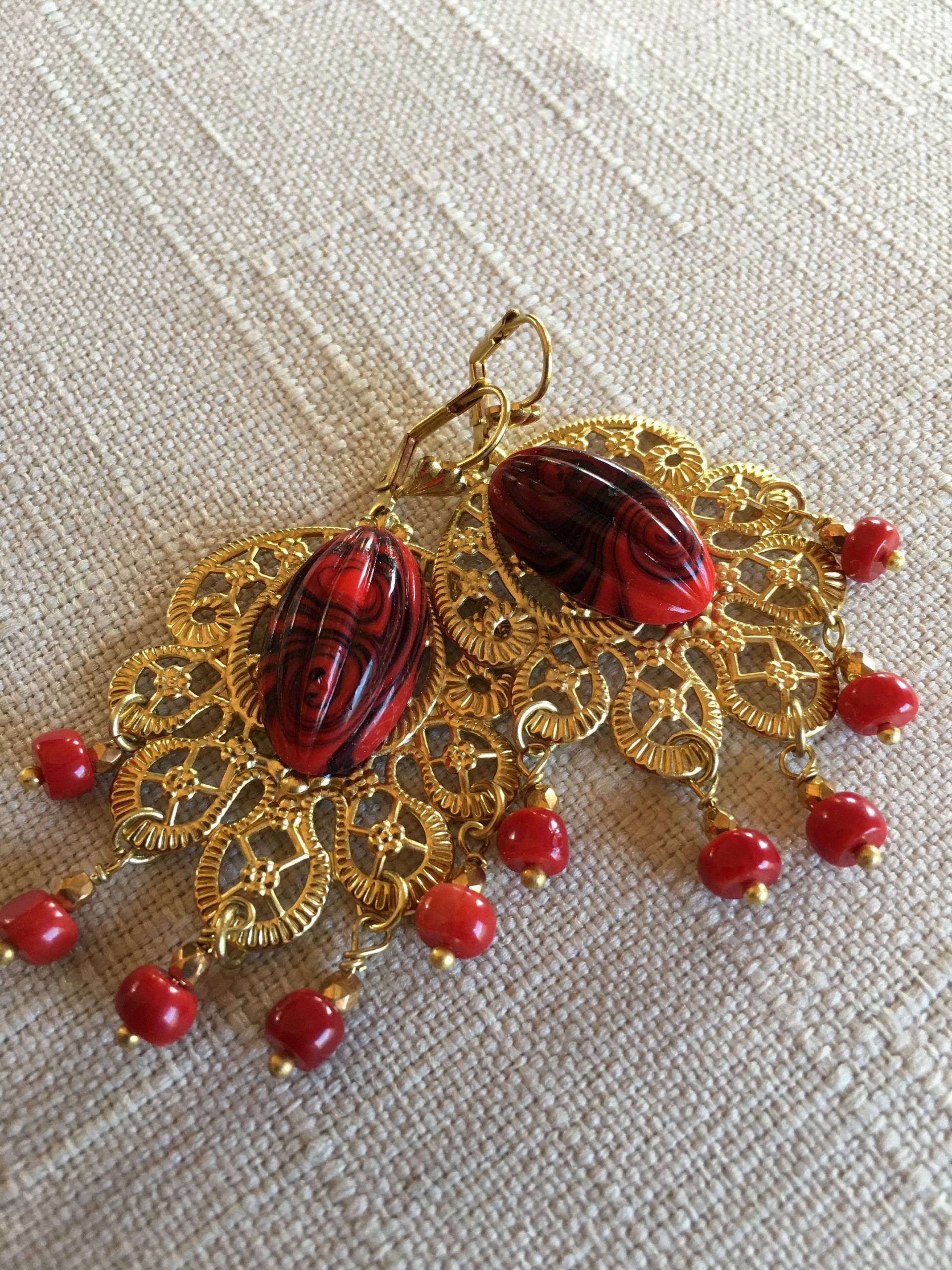 Vintage Oriental Barock Ohrringe von SaraswatiBijoux