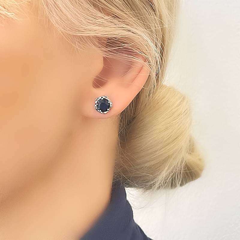 Echte Saphirkrone Als Ohrstecker von SarayaSilver