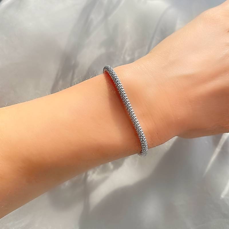 sterling Silber Popcorn Schieber Verstellbar Armband von SarayaSilver