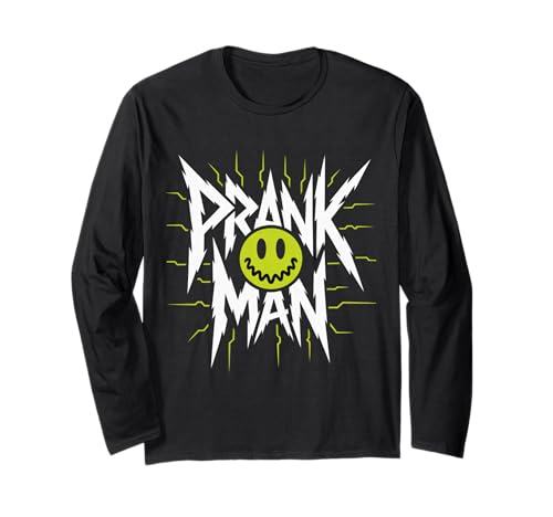 Lustiger Humor Text Funny Bad Happy Face Prank Man Langarmshirt Lustiger Humor Text Funny Bad Happy Face Prank Man Langarmshirt von Sarcasm Cool Text Funny Pranks Prank Man Shirt