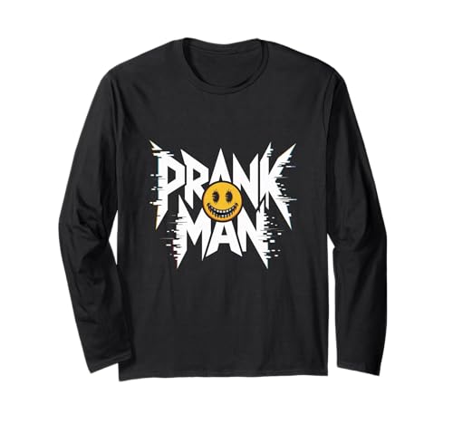 Lustiger Humor Text Funny Bad Happy Face Prank Man Langarmshirt Lustiger Humor Text Funny Bad Happy Face Prank Man Langarmshirt von Sarcasm Cool Text Funny Pranks Prank Man Shirt