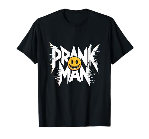 Lustiger Humor Text Funny Bad Happy Face Prank Man T-Shirt von Sarcasm Cool Text Funny Pranks Prank Man Shirt