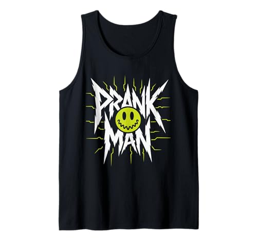 Lustiger Humor Text Funny Bad Happy Face Prank Man Tank Top Lustiger Humor Text Funny Bad Happy Face Prank Man Tank Top von Sarcasm Cool Text Funny Pranks Prank Man Shirt