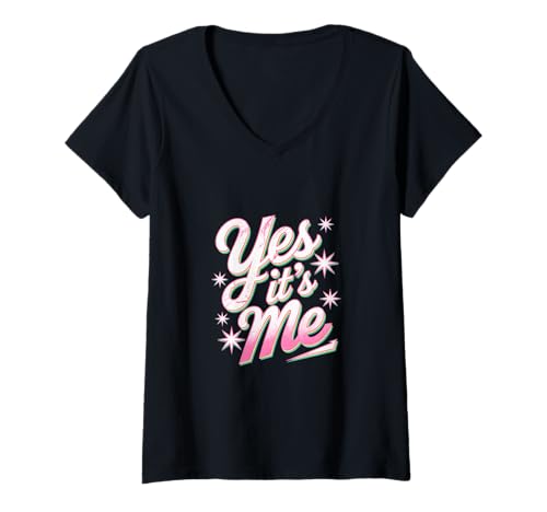 Damen Lustiger Humor Text Funny for People Funny Yes It's Me Quotes T-Shirt mit V-Ausschnitt Damen Lustiger Humor Text Funny for People Funny Yes It's Me Quotes T-Shirt mit V-Ausschnitt von Sarcasm Cool Text Funny Quotes Yes It's Me Shirt