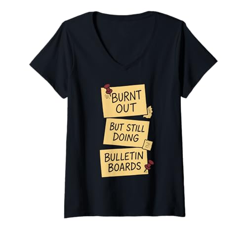 Damen Teacher Burnout Funny Erschöpfter Pädagoge Ende des Jahres T-Shirt mit V-Ausschnitt Damen Teacher Burnout Funny Erschöpfter Pädagoge Ende des Jahres T-Shirt mit V-Ausschnitt von Sarcasm Faculty Lounge Teacher Life Quote Humor