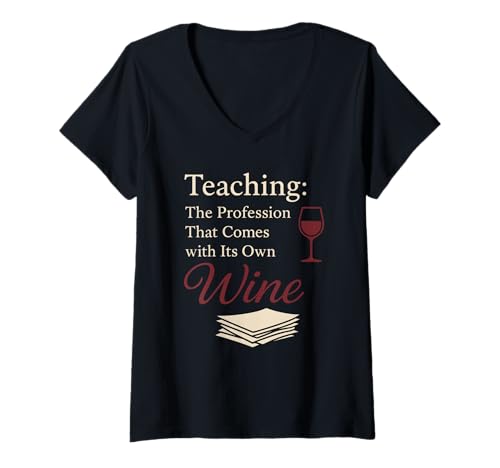 Damen Teacher Burnout Funny Erschöpfter Pädagoge Ende des Jahres T-Shirt mit V-Ausschnitt Damen Teacher Burnout Funny Erschöpfter Pädagoge Ende des Jahres T-Shirt mit V-Ausschnitt von Sarcasm Faculty Lounge Teacher Life Quote Humor