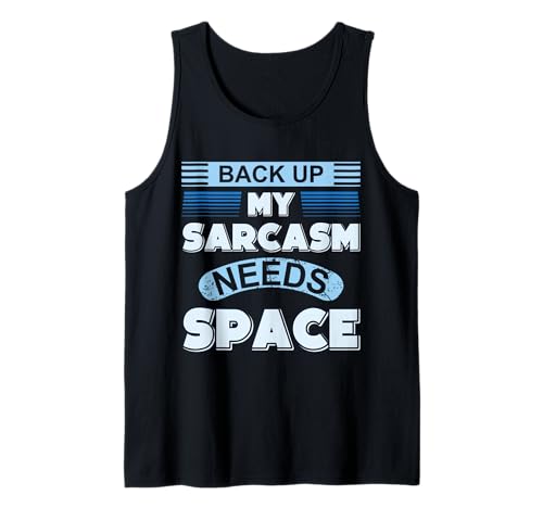 Herren Sarkastische Humor-Aussage Unterstützen Sie Meinen Sarkasmus braucht Platz Tank Top von Sarcasm Humor Personal Space Statement Apparel
