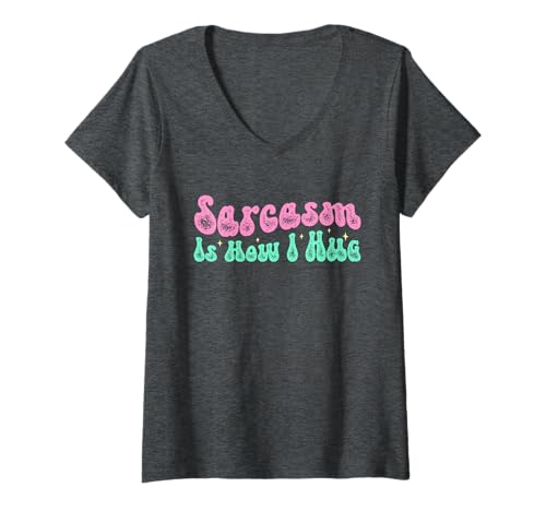 Damen Sarcasm Is How I Hug T-Shirt mit V-Ausschnitt Damen Sarcasm Is How I Hug T-Shirt mit V-Ausschnitt von Sarcasm Is How I Hug Funny Ideas