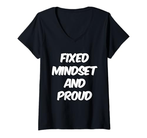 Damen Lustiger humorvoller Text, lustig für Menschen, Feste Mindest und Stolz T-Shirt mit V-Ausschnitt Damen Lustiger humorvoller Text, lustig für Menschen, Feste Mindest und Stolz T-Shirt mit V-Ausschnitt von Sarcasm Text Funny Fixed Mindest And Proud Shirt