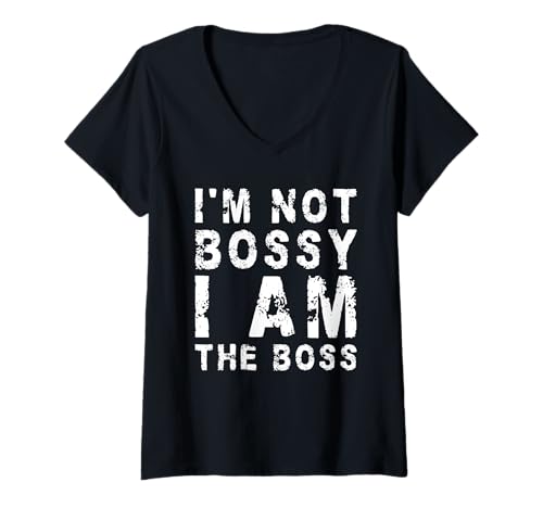 Damen I'm Not Bossy I Am The Boss | Funny Sarcastic T-Shirt mit V-Ausschnitt Damen I'm Not Bossy I Am The Boss | Funny Sarcastic T-Shirt mit V-Ausschnitt von Sarcastic Apparel