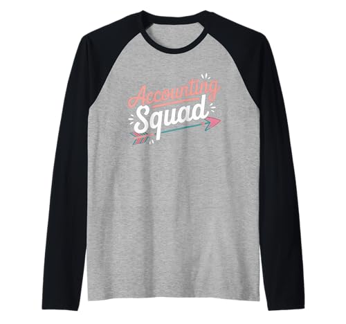 Lustiges Buchhaltungs-Squad Spruch Humor Finance Team Frauen Männer Raglan von Sarcastic Bookkeeper Retro Style Numbers Crew