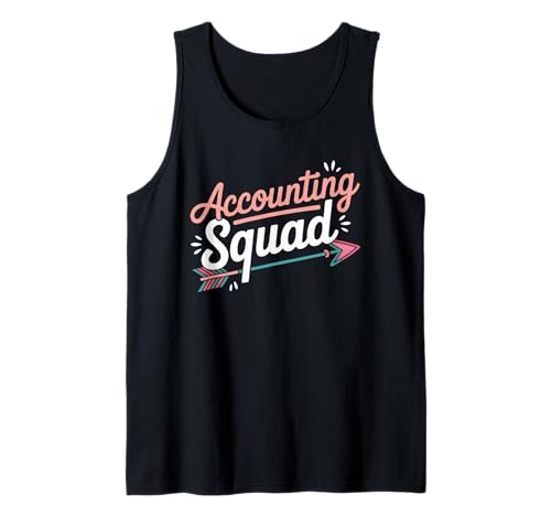 Lustiges Buchhaltungs-Squad Spruch Humor Finance Team Frauen Männer Tank Top von Sarcastic Bookkeeper Retro Style Numbers Crew
