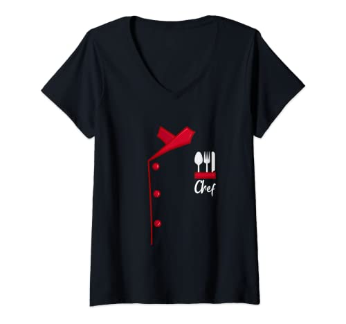 Damen Chef Cook Chef Kochen BBQ T-Shirt mit V-Ausschnitt Damen Chef Cook Chef Kochen BBQ T-Shirt mit V-Ausschnitt von Sarcastic Chef Cook Cooking Gift with Funny Saying