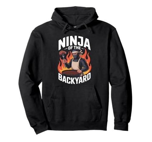 Lustiger Ninja of The Backyard Spruch BBQ Humor Grill Damen Herren Pullover Hoodie von Sarcastic Cookout Chef Meat Smoker Barbecue Dad