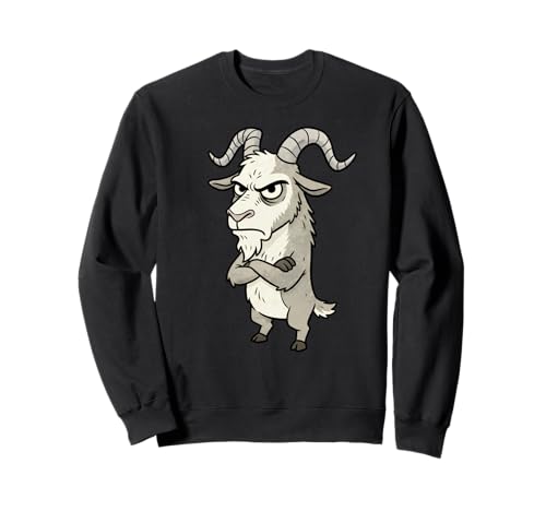 Lustiges Grumpy Goat Farm Tier Design Geschenk Männer Frauen Kinder Sweatshirt von Sarcastic Cute Crazy Baby Goat Graphic for Farmer