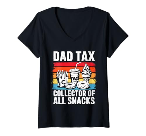 Damen Dad Tax Day Joke for Father’s Day Humor T-Shirt mit V-Ausschnitt Damen Dad Tax Day Joke for Father’s Day Humor T-Shirt mit V-Ausschnitt von Sarcastic Dad Tax Quote For Fathers