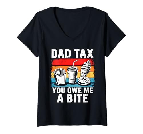 Damen Dad Tax Day Joke for Father’s Day Humor T-Shirt mit V-Ausschnitt Damen Dad Tax Day Joke for Father’s Day Humor T-Shirt mit V-Ausschnitt von Sarcastic Dad Tax Quote For Fathers