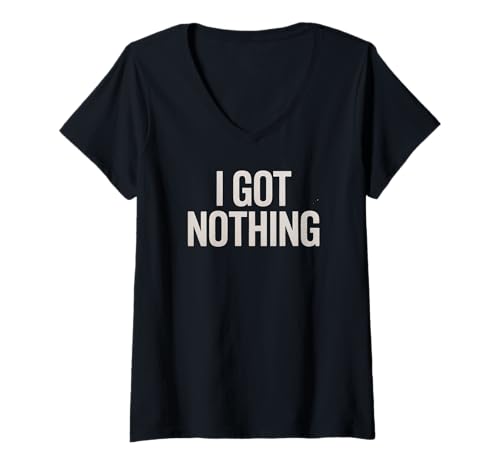 Damen Lustiger, ich Habe Nichts zu Sagen, Humor, sarkastischer minimalistischer Gag T-Shirt mit V-Ausschnitt Damen Lustiger, ich Habe Nichts zu Sagen, Humor, sarkastischer minimalistischer Gag T-Shirt mit V-Ausschnitt von Sarcastic Father Dad Joke Retro Style Irony Humor