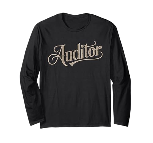 Lustiger Auditor Spruch Humor Buchhaltung Professionelle Frauen Männer Langarmshirt von Sarcastic Finance Joke Retro Style Numbers Expert