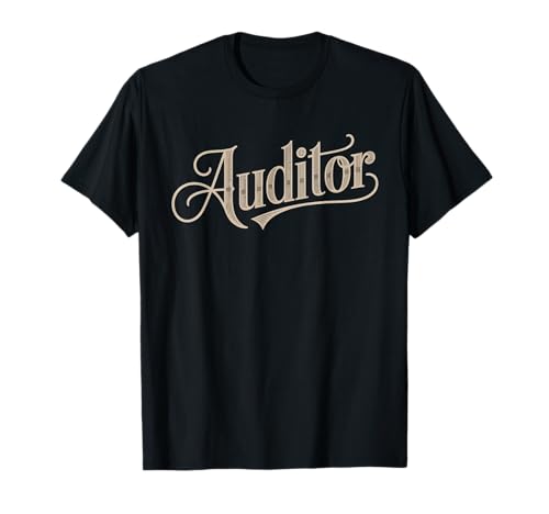 Lustiger Auditor Spruch Humor Buchhaltung Professionelle Frauen Männer T-Shirt von Sarcastic Finance Joke Retro Style Numbers Expert