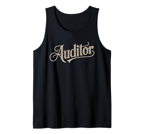 Lustiger Auditor Spruch Humor Buchhaltung Professionelle Frauen Männer Tank Top von Sarcastic Finance Joke Retro Style Numbers Expert