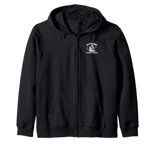 Life is Too Short to Fold Spannbettlaken Crazy Driven Fun Kapuzenjacke Life is Too Short to Fold Spannbettlaken Crazy Driven Fun Kapuzenjacke von Sarcastic Funny Cute Playful Housework Humor CLR