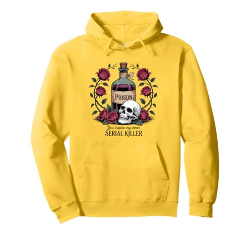 You Inspire My Inner Serial Killer Skull Flowers Damen Herren Pullover Hoodie von Sarcastic Funny Saying for Husband Wife Couples