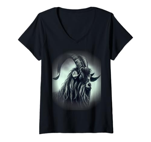 Damen Herren Old Goat Intense Stare Funny Old Ram T-Shirt mit V-Ausschnitt Damen Herren Old Goat Intense Stare Funny Old Ram T-Shirt mit V-Ausschnitt von Sarcastic Goat Pun for Old Guys Old Goat