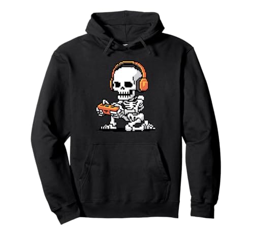 Lustiges Pixel Skelett Gamer Retro Gaming Humor Damen Herren Pullover Hoodie Lustiges Pixel Skelett Gamer Retro Gaming Humor Damen Herren Pullover Hoodie von Sarcastic Headphones Controller Arcade Geek Joke