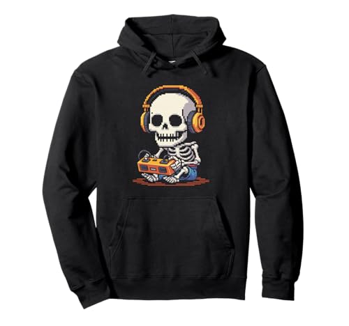 Lustiges Pixel Skelett Gamer Retro Gaming Humor Damen Herren Pullover Hoodie Lustiges Pixel Skelett Gamer Retro Gaming Humor Damen Herren Pullover Hoodie von Sarcastic Headphones Controller Arcade Geek Joke